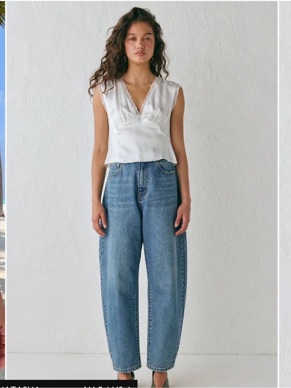 VINTAGE LOVER TIE BACK TOP WHITE - Picture 3 of 7